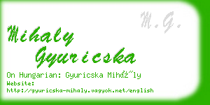 mihaly gyuricska business card